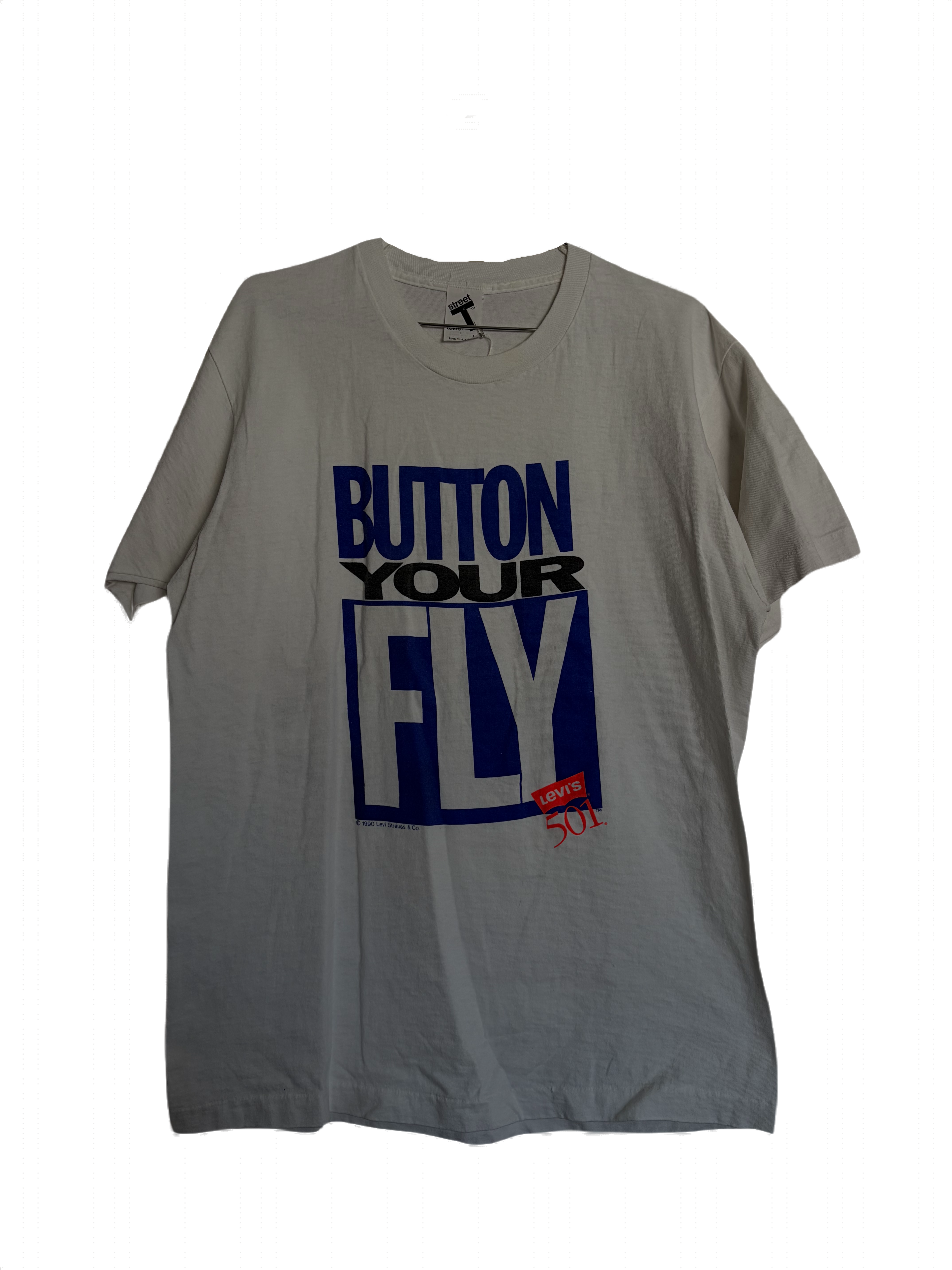 (L) 1990 Levi’s White Tee